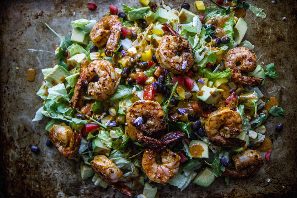 Southwestern Chipotle Shrimp Salad - Heather Christo